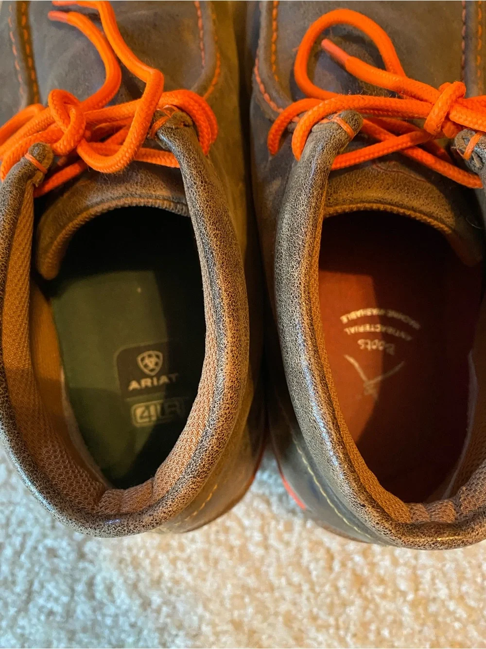 Men's Twisted X Men’s Casual Suede Moc Toe Chukka - Tan with Orange Laces